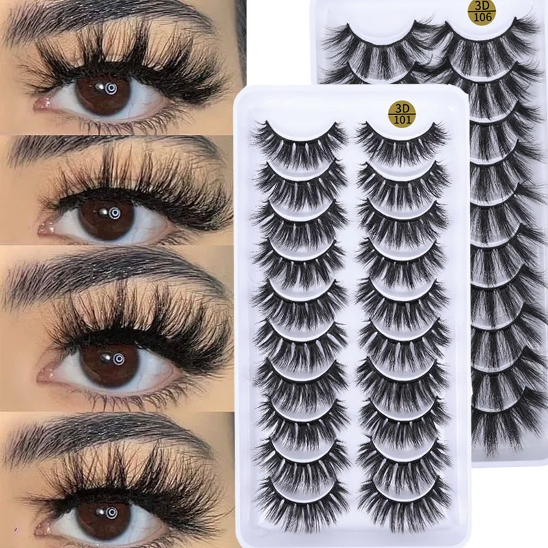5/10 Pairs 3D Mink Hair False Eyelashes Thick Fluffy Long Cross Wispy Natural Handmade Eyelashes Extension Makeup Beauty Tools
5/10 Pairs 3D Mink Hair False Eyelashes Thick Fluffy Long Cross Wispy Natural Handmade Eyelashes Extension Makeup Beauty Tools