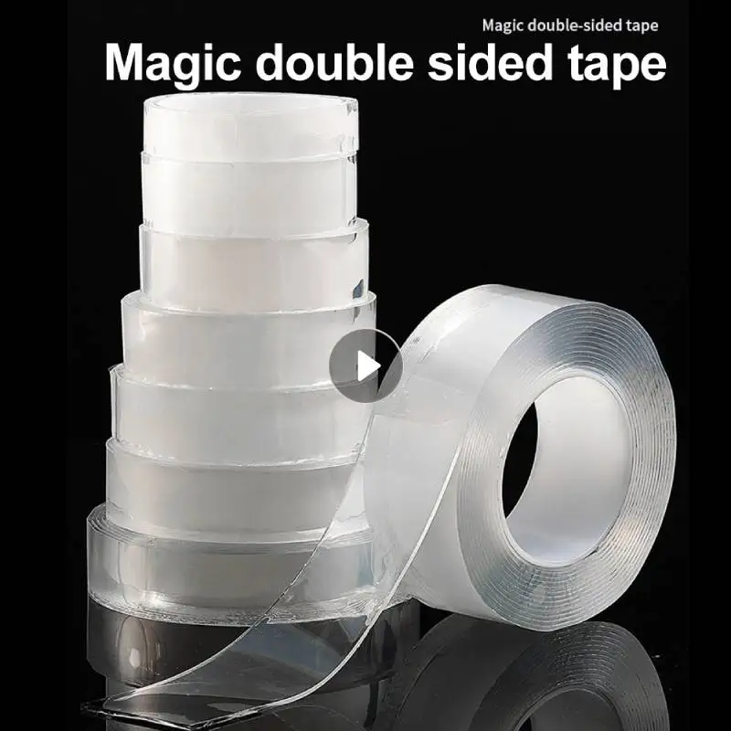 Double Sided Nano Tape 5M Universal Tape Double Face Wall Stickers Home Appliance 1/2M Waterproof Reusable Heat Resistant Tapes
Double Sided Nano Tape 5M Universal Tape Double Face Wall Stickers Home Appliance 1/2M Waterproof Reusable Heat Resistant Tapes