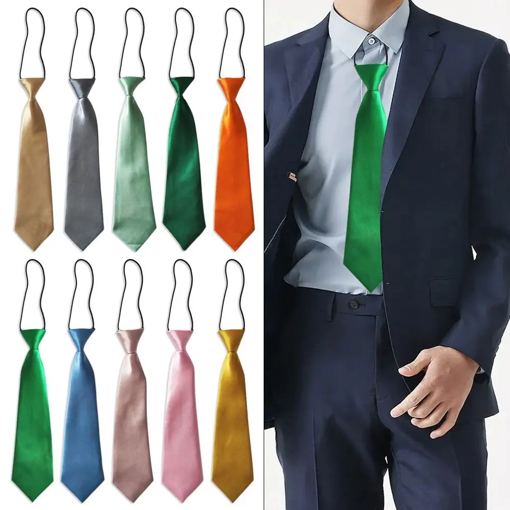 Pullover Classic Satin Short Style Solid Color Casual Uniform Elastic Neck Tie No Small Tie School Kids Tie Wedding
Pullover Classic Satin Short Style Solid Color Casual Uniform Elastic Neck Tie No Small Tie School Kids Tie Wedding
