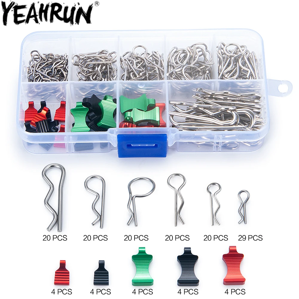YEAHRUN RC Car Body Shell Clip Pin with Storage Case for 1/24 1/10 Axial SCX24 SCX10 SCX6 Traxxas TRX4 TRX6 Tamiya Truck Parts
YEAHRUN RC Car Body Shell Clip Pin with Storage Case for 1/24 1/10 Axial SCX24 SCX10 SCX6 Traxxas TRX4 TRX6 Tamiya Truck Parts