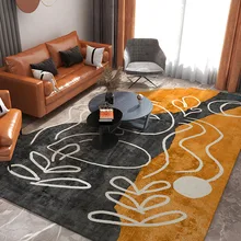 Abstract Ins Style Home Carpet Picasso Line Light Luxury Senior Wear-resistant Dirty Thick Plastic Non-slip Environmental Safety
