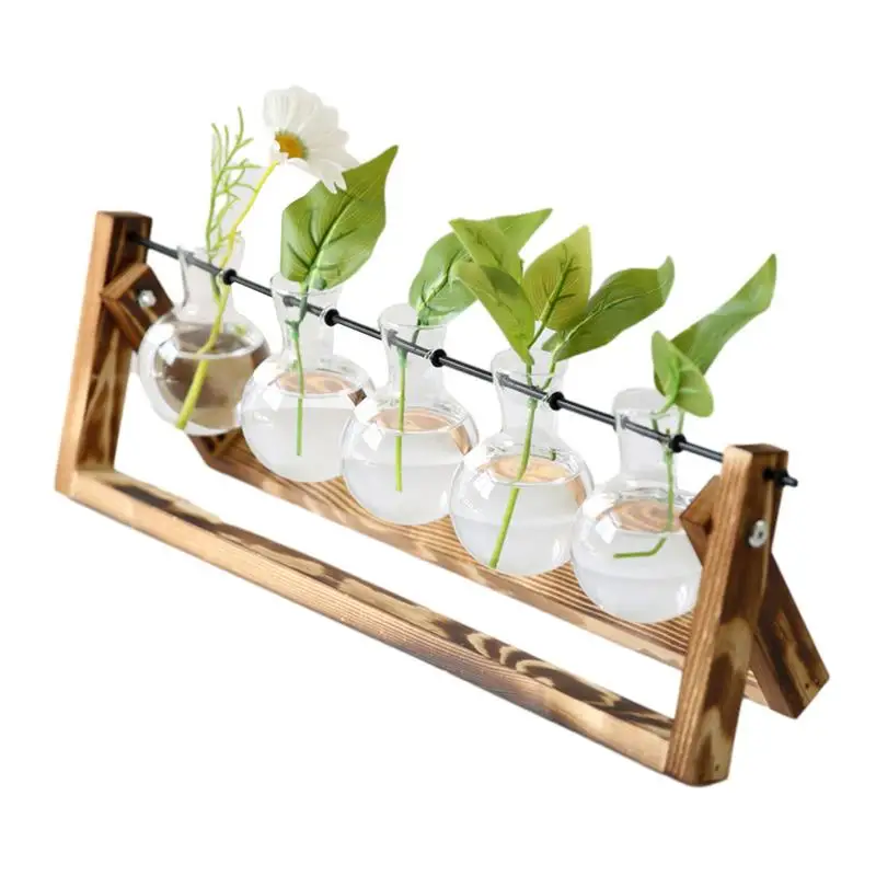 Desktop Propagation Stations Plant Terrarium With Wooden Stand Desktop Air Planter 5 Bulb Glass Vase For Hydroponics Water
Desktop Propagation Stations Plant Terrarium With Wooden Stand Desktop Air Planter 5 Bulb Glass Vase For Hydroponics Water