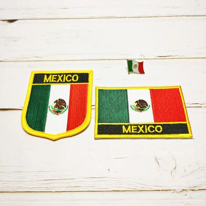 Mexico Flag Patch Brooch Three-piece Tactical Armband Morale Badge Clothing Decoration Iron-on Embroidery Patches on Clothes
Mexico Flag Patch Brooch Three-piece Tactical Armband Morale Badge Clothing Decoration Iron-on Embroidery Patches on Clothes