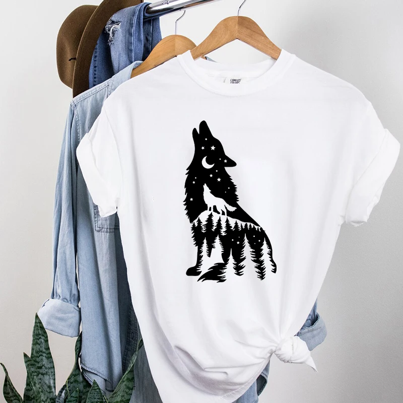 Wolf Printed T-shirts Women Summer Graphic T Shirts Casual Streetwear Tops Girls Short Sleeve T Shirts Femme Aesthetic Clothes
Wolf Printed T-shirts Women Summer Graphic T Shirts Casual Streetwear Tops Girls Short Sleeve T Shirts Femme Aesthetic Clothes