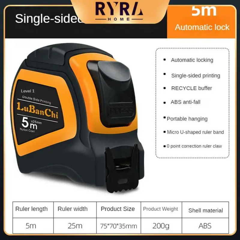 Tape Measure Waterproof Woodworking Meter Ruler Anti-fall Wear-resistant Steel Tape Measure Measuring Tool Lu Ban Ruler Portable
Tape Measure Waterproof Woodworking Meter Ruler Anti-fall Wear-resistant Steel Tape Measure Measuring Tool Lu Ban Ruler Portable