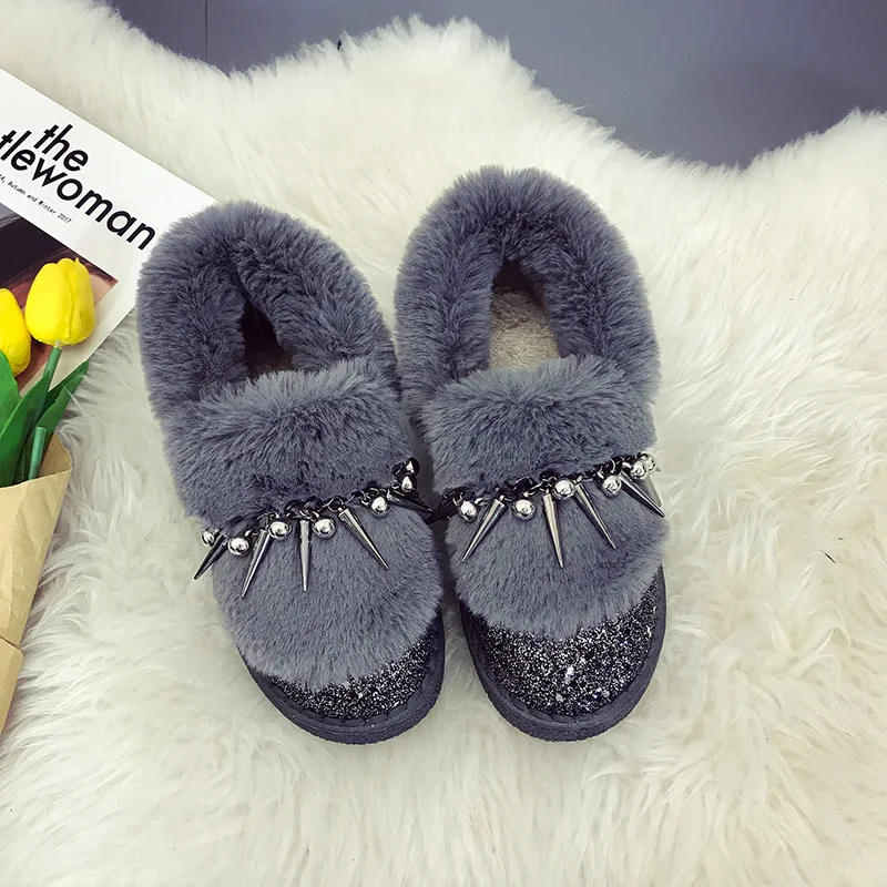 Shoes Fashion Boots Woman Rivets Plush Round Toe Winter Footwear Australia Flat Heel Punk Fur Lolita Padded Ladies Ankle 2022 S
Shoes Fashion Boots Woman Rivets Plush Round Toe Winter Footwear Australia Flat Heel Punk Fur Lolita Padded Ladies Ankle 2022 S