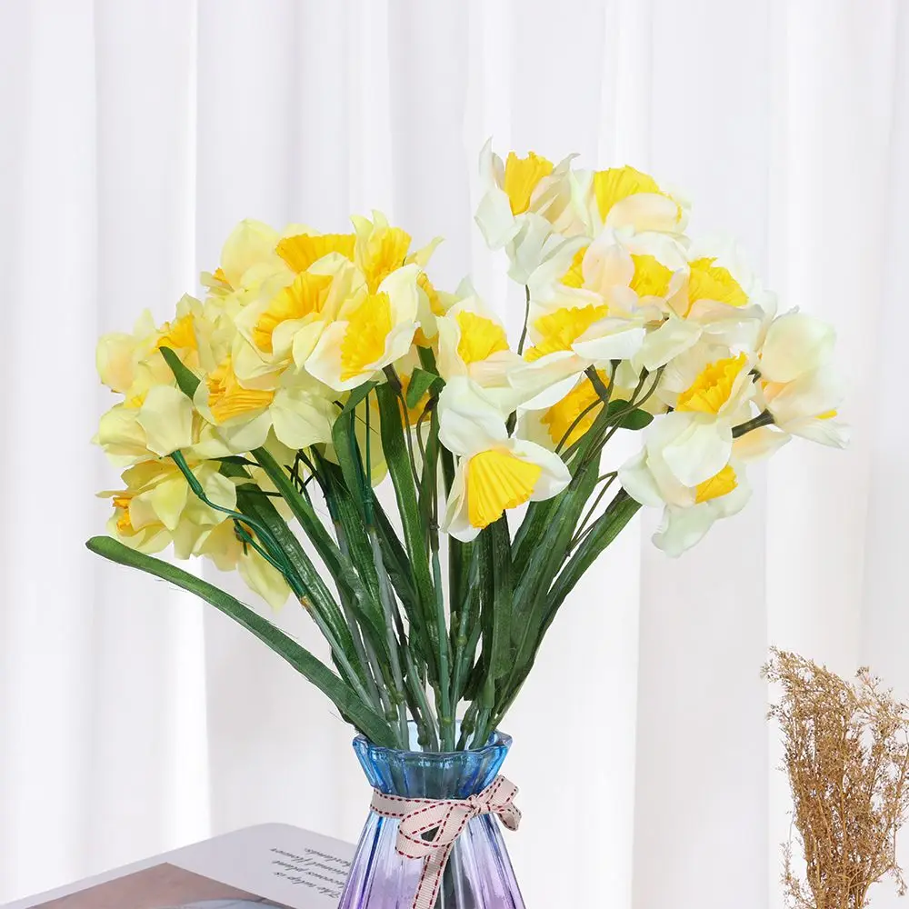 Home Decoration Wedding Decor Desktop 7 Forks 21 Heads Fake Florwers Artificial Flowers Daffodil Flower Bunch Narcissus
Home Decoration Wedding Decor Desktop 7 Forks 21 Heads Fake Florwers Artificial Flowers Daffodil Flower Bunch Narcissus