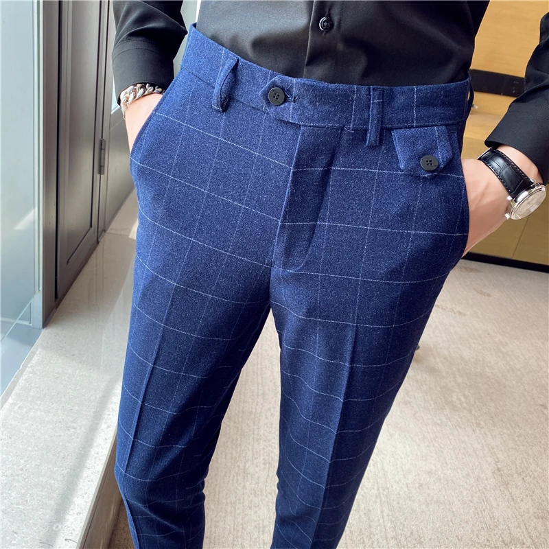 2022 Spring Business Dress Pants Men Classic Plaid Suit Pants Casual Slim Fit Office Social Streetwear Trousers Pantalon Homme
2022 Spring Business Dress Pants Men Classic Plaid Suit Pants Casual Slim Fit Office Social Streetwear Trousers Pantalon Homme