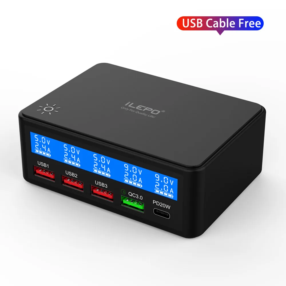 ILEPO Multi USB Charger PD 20W QC 3.0 Quick Charging Charger 65W Fast USB C Charger for iPhone Samsung OPPO Vivo Phone HUB
ILEPO Multi USB Charger PD 20W QC 3.0 Quick Charging Charger 65W Fast USB C Charger for iPhone Samsung OPPO Vivo Phone HUB