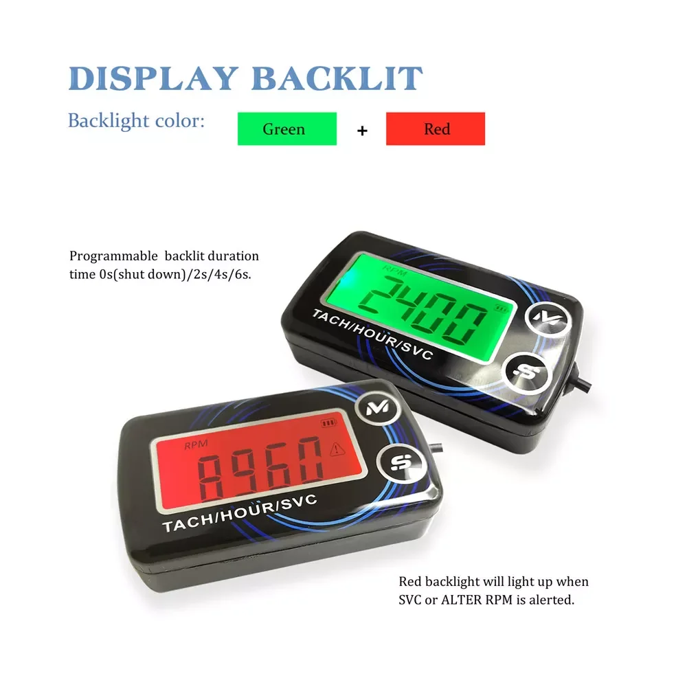 Digital Engine Tach Hour Meter Alert RPM Tachometer Gauge Backlit Resettable For Motorcycle Chainsaws Boats ATV Marine Glider
Digital Engine Tach Hour Meter Alert RPM Tachometer Gauge Backlit Resettable For Motorcycle Chainsaws Boats ATV Marine Glider