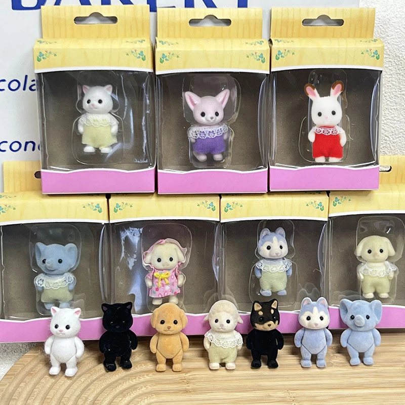 Sylvanians Families Kawaii плюшевые новые аниме куклы с изображением животных флокирующий