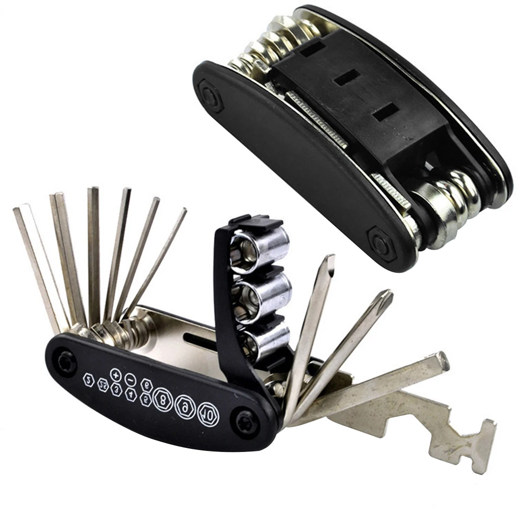 15-in-1 Multifunction Bike Repair Tools Kit Portable Folding Design Screwdriver Wrench MTB Mountain Cycling Bike Repair Tool
15-in-1 Multifunction Bike Repair Tools Kit Portable Folding Design Screwdriver Wrench MTB Mountain Cycling Bike Repair Tool