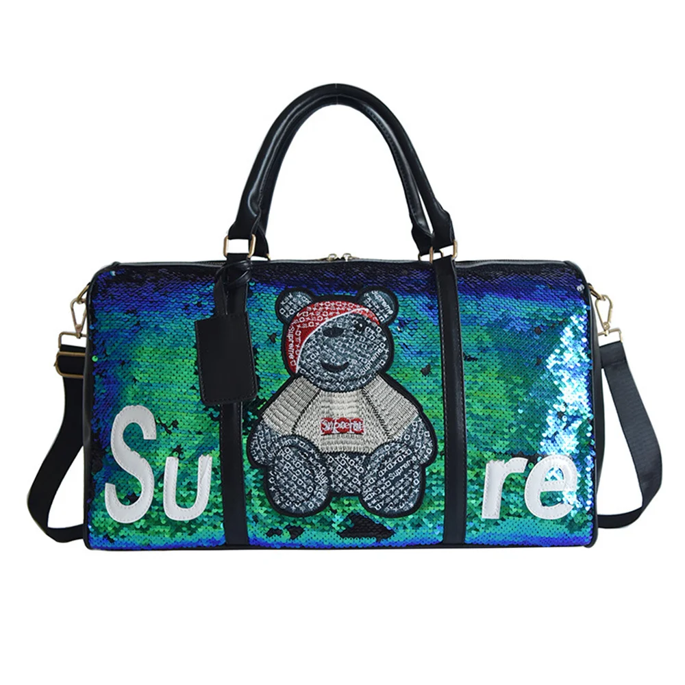 Sequin Pu Yoga Gym For Women Design Brand Travel Bag Nylon Airport Duffel Large Capacity Clothes Holiday Weekend Handbag
Sequin Pu Yoga Gym For Women Design Brand Travel Bag Nylon Airport Duffel Large Capacity Clothes Holiday Weekend Handbag