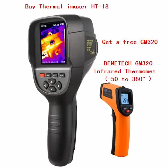 

GM320 as Gift New 220*160 Portable HT-18 Handheld Thermal Imaging Camera IR Thermal Imager Camera HT18