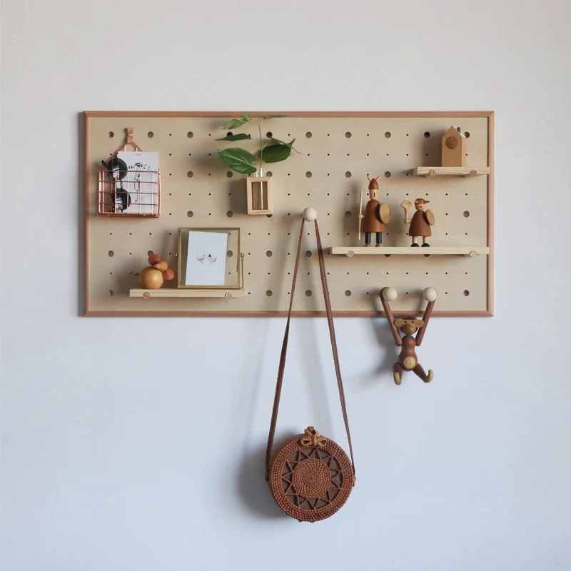 Wooden Hole Board Shelf Nordic Wall-mounted Decorative Solid Wood Partition Creative Display Rack Porch Wall Storage Room Decor
Wooden Hole Board Shelf Nordic Wall-mounted Decorative Solid Wood Partition Creative Display Rack Porch Wall Storage Room Decor