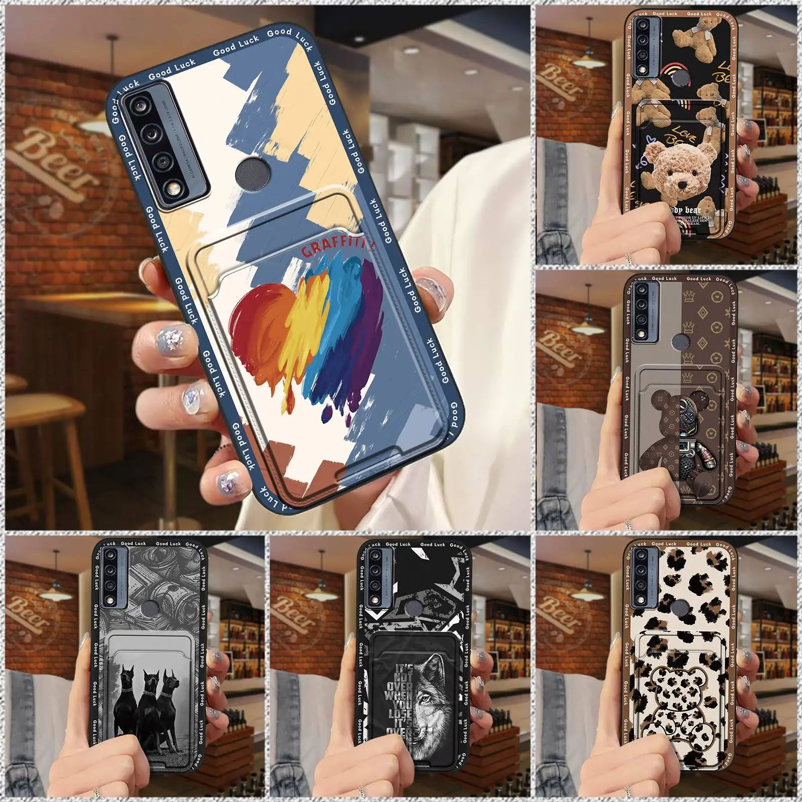 Брудостойкий чехол для телефона с картой TCL 4X 5G/T601DL/TCL 20 A 5G/T768S силиконовый