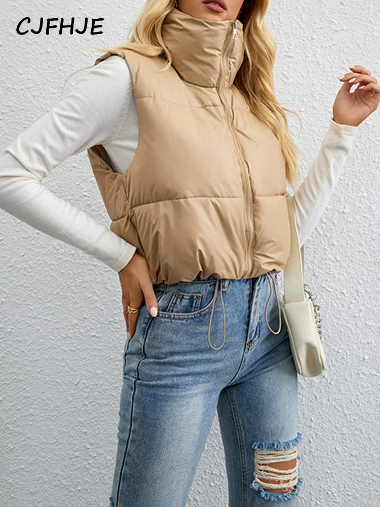 CJFHJE Fashion Short Women's Solid Color Down Cotton Autumn Winter New European American Style Vest Slim High Collar Loose Vest
CJFHJE Fashion Short Women's Solid Color Down Cotton Autumn Winter New European American Style Vest Slim High Collar Loose Vest