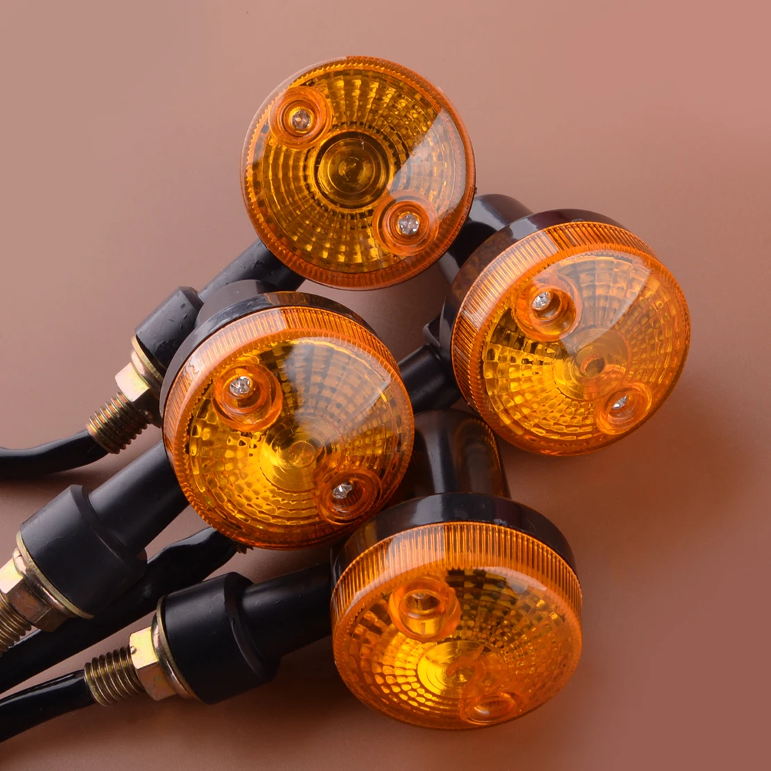 4pcs/Set Amber Universal Motorcycle Turn Signal Indicator Light Blinker Black Shell 12V
4pcs/Set Amber Universal Motorcycle Turn Signal Indicator Light Blinker Black Shell 12V