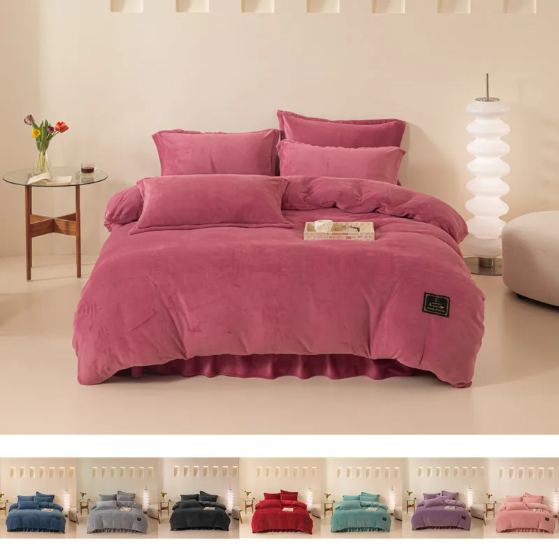 Velvet Quilt Cover Warm Comforter Cover for Winter Solid Color Bed Covers roupa de cama Skin-friendly Duvet Cover(No Pillowcase)
Velvet Quilt Cover Warm Comforter Cover for Winter Solid Color Bed Covers roupa de cama Skin-friendly Duvet Cover(No Pillowcase)