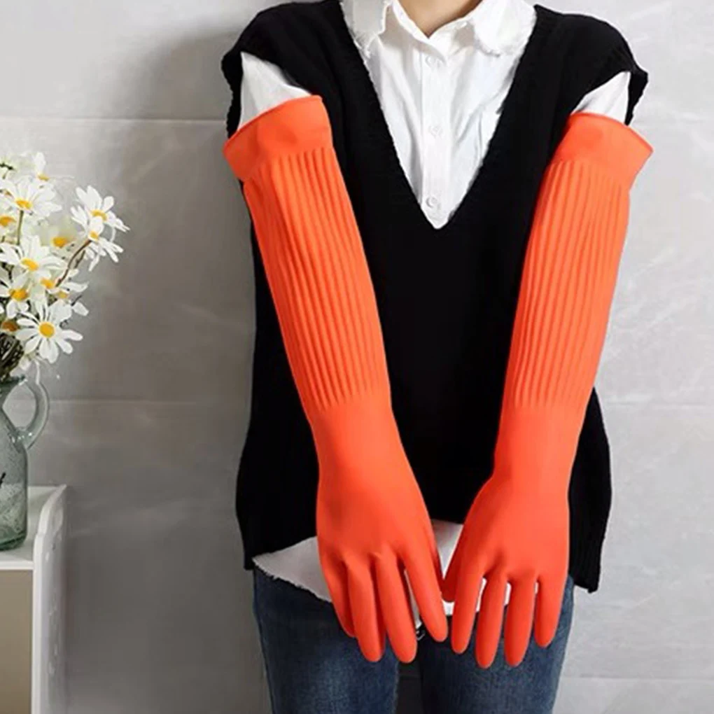 56CM Waterproof Household Gloves Warm Dishwashing Glove Water Dust Stop Cleaning Long Rubber Gloves Housework Kitchen Tools
56CM Waterproof Household Gloves Warm Dishwashing Glove Water Dust Stop Cleaning Long Rubber Gloves Housework Kitchen Tools