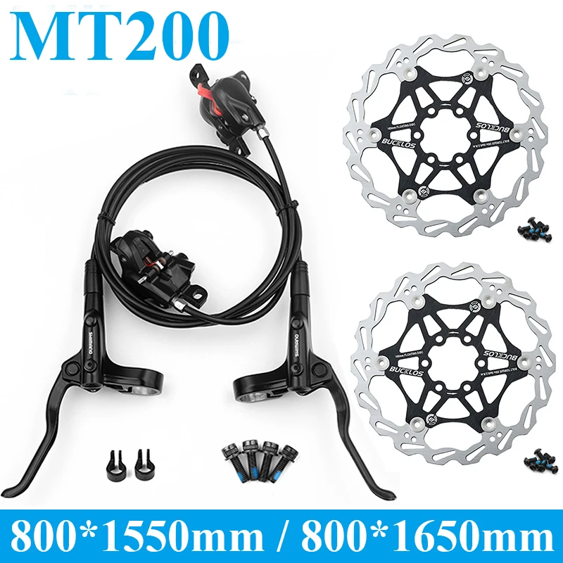SM MT200 Disc Brake Set 1550mm 1650mm MTB Hydraulic Brakes Mountain Bike Disc Brake with 160mm Floating Rotor Bicycle Parts
SM MT200 Disc Brake Set 1550mm 1650mm MTB Hydraulic Brakes Mountain Bike Disc Brake with 160mm Floating Rotor Bicycle Parts