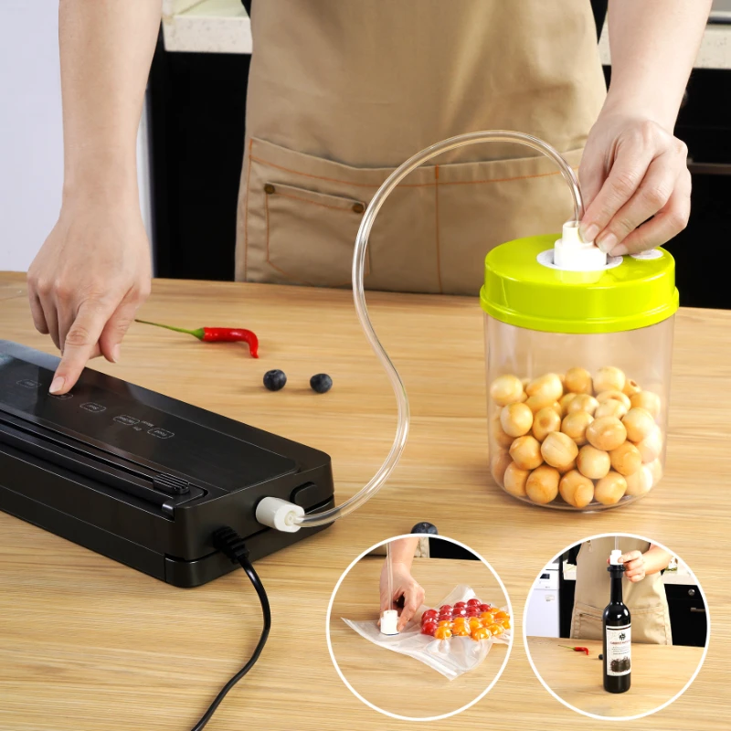 NEW Vacuum Sealer with Bag Rolls and Vacuum Hose for Dry & Moist Food 5 in 1 Sealer with Built-in Cutter 2023
NEW Vacuum Sealer with Bag Rolls and Vacuum Hose for Dry & Moist Food 5 in 1 Sealer with Built-in Cutter 2023