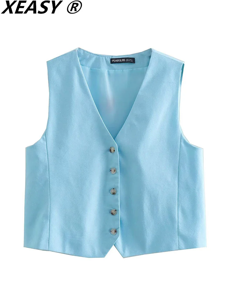XEASY Women Vest Blazer Waistcoat Women Sleeveless Jacket Clothing Women Office Vests For Girl
XEASY Women Vest Blazer Waistcoat Women Sleeveless Jacket Clothing Women Office Vests For Girl