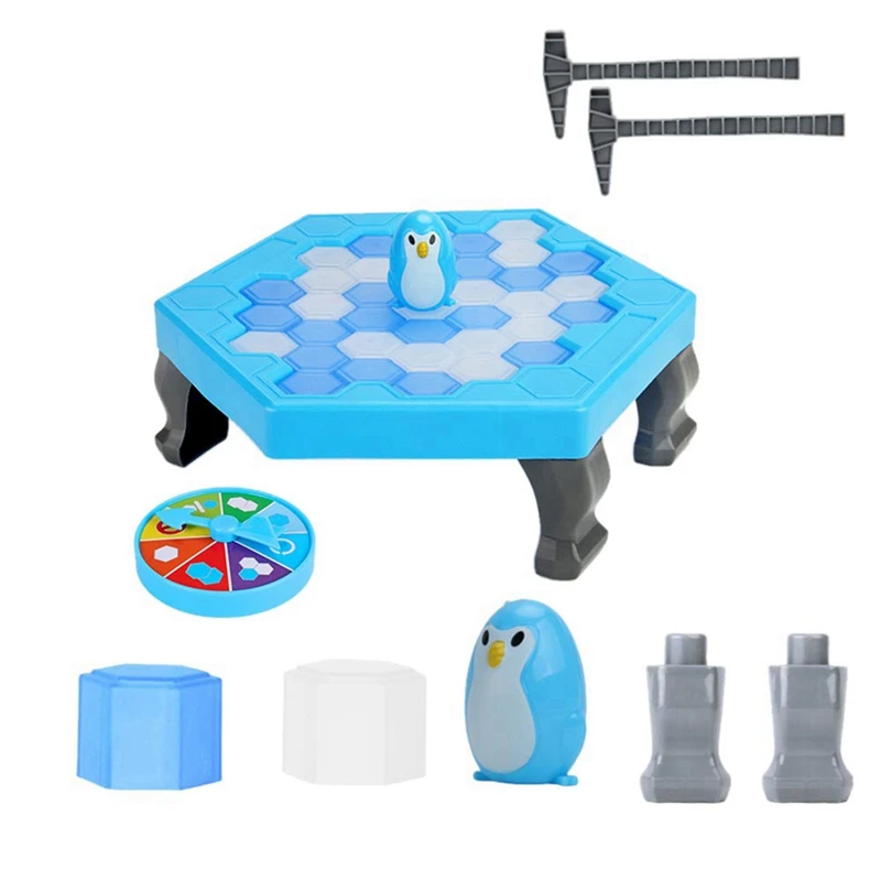 

2X Family Table Games Penguin Trap Ice Breaker Board Games Table Toys Saving Penguin Balance Ice Toys A