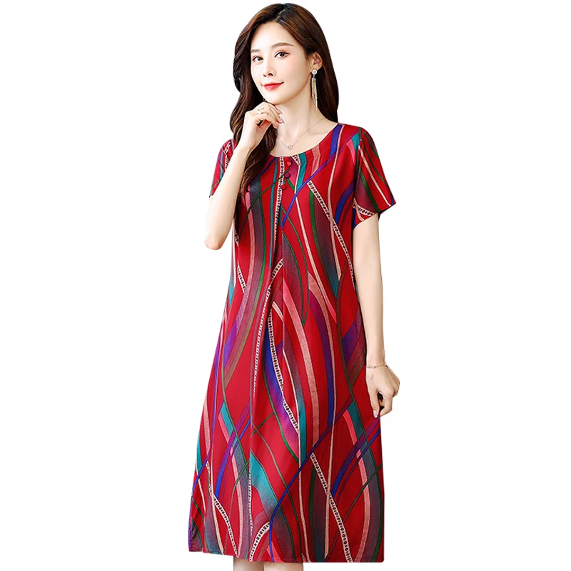 14 Colors New Elegant Midi Dresses for Women Casual Short Sleeve Summer Dress 2022 O-Neck Loose Striped Print Vintage Dress
14 Colors New Elegant Midi Dresses for Women Casual Short Sleeve Summer Dress 2022 O-Neck Loose Striped Print Vintage Dress