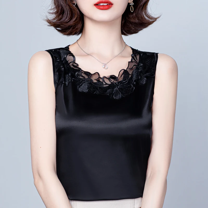 Summer Silk Satin Tank Tops Lace Solid Plus Size Inner And Outer Fashion Tops For Women Dropshipping
Summer Silk Satin Tank Tops Lace Solid Plus Size Inner And Outer Fashion Tops For Women Dropshipping