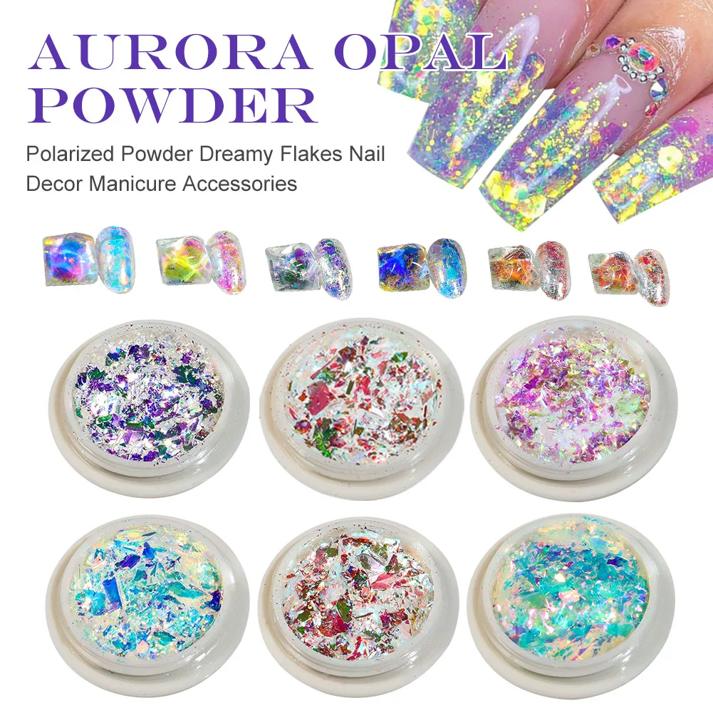 Nail Art Opal Powder High Glitter Aurora Sequins Flakes Nail Polarized Powder Dreamy Flakes Nail Decor Manicure Accessories
Nail Art Opal Powder High Glitter Aurora Sequins Flakes Nail Polarized Powder Dreamy Flakes Nail Decor Manicure Accessories
