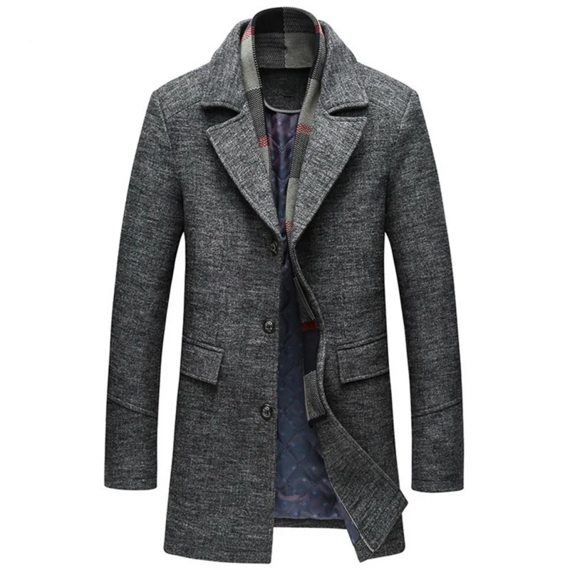 High Quality Woollen Coats Men With A Scarf Lapel Plain Mens Woollen Coat Business Casual Men's Coat Warm Luxury Overcoat M-5XL
High Quality Woollen Coats Men With A Scarf Lapel Plain Mens Woollen Coat Business Casual Men's Coat Warm Luxury Overcoat M-5XL