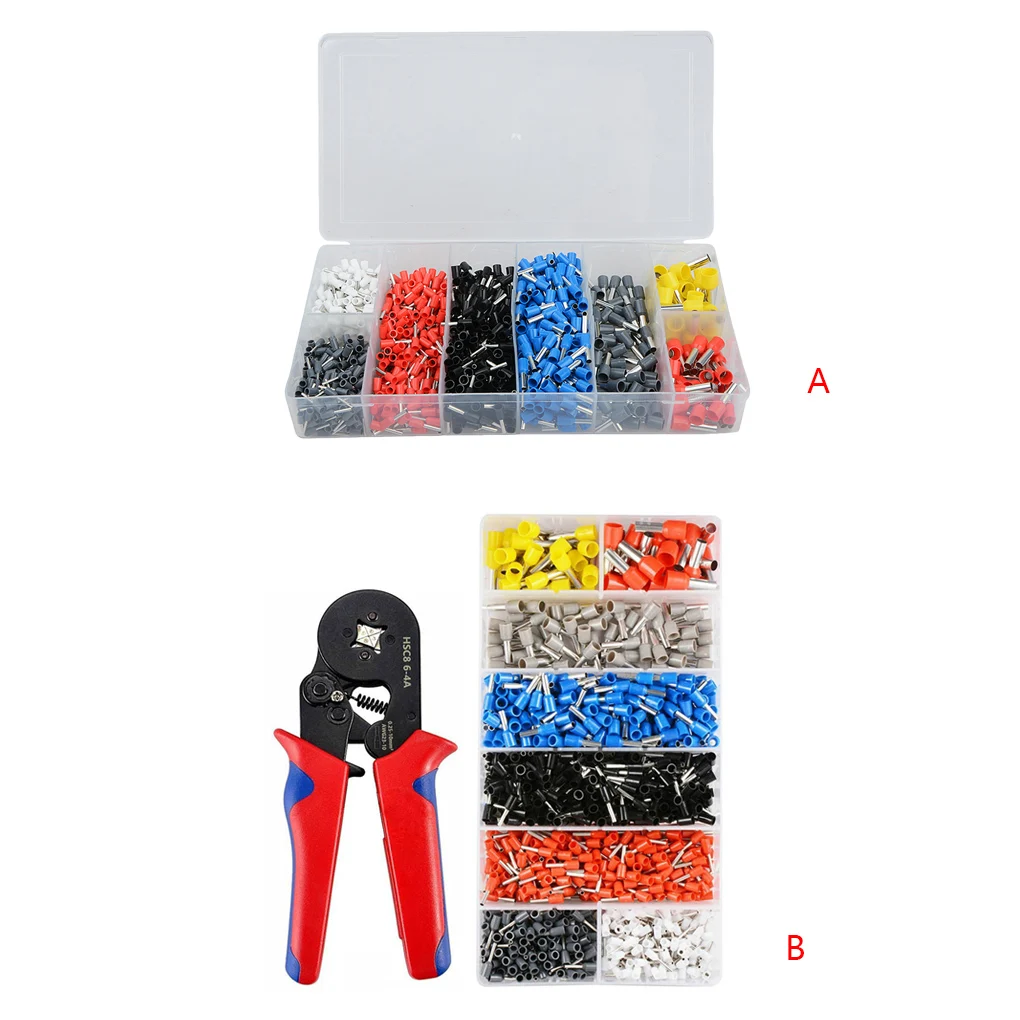 1200pcs Wire Crimping Tool Kit Wire Terminals Crimping Connectors Wire End Ferrules Crimping Pliers
1200pcs Wire Crimping Tool Kit Wire Terminals Crimping Connectors Wire End Ferrules Crimping Pliers