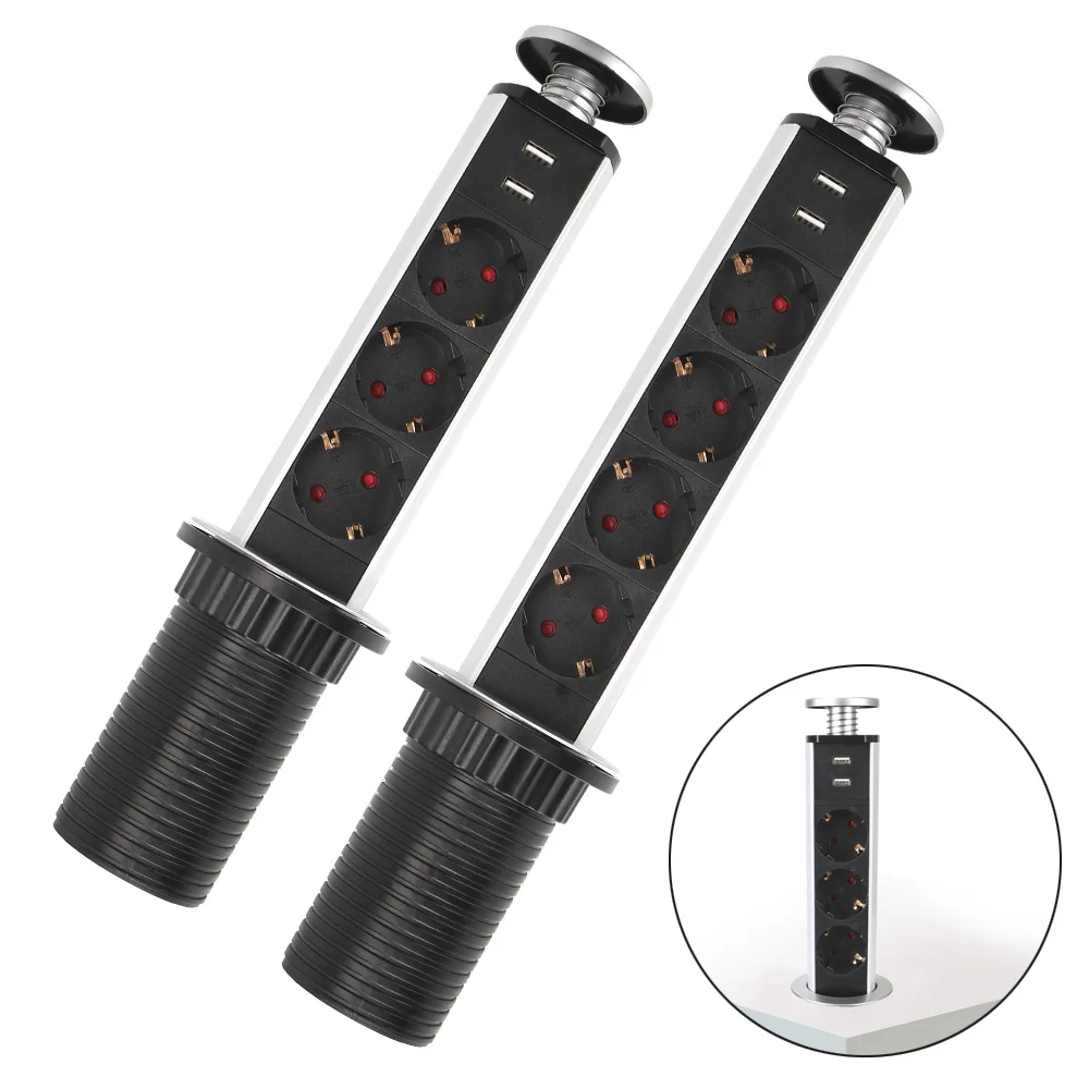 Power 1 Led+2 charge USB Hidden Desktop Sockets Aluminum Shelf 3/4 power EU Plug Kitchen Table Pop Up Electrical Socket
Power 1 Led+2 charge USB Hidden Desktop Sockets Aluminum Shelf 3/4 power EU Plug Kitchen Table Pop Up Electrical Socket