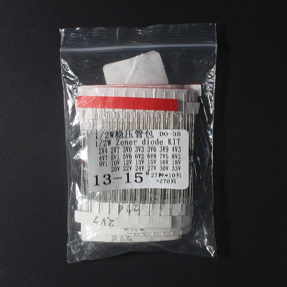 100-270PCS High-Quality 1/2W Diode Assortment Pack, 0.5W Zener Diodes Voltage Regulator Diode kit, 3.3V~30V, 10V~30V, 2.4V~33V
100-270PCS High-Quality 1/2W Diode Assortment Pack, 0.5W Zener Diodes Voltage Regulator Diode kit, 3.3V~30V, 10V~30V, 2.4V~33V