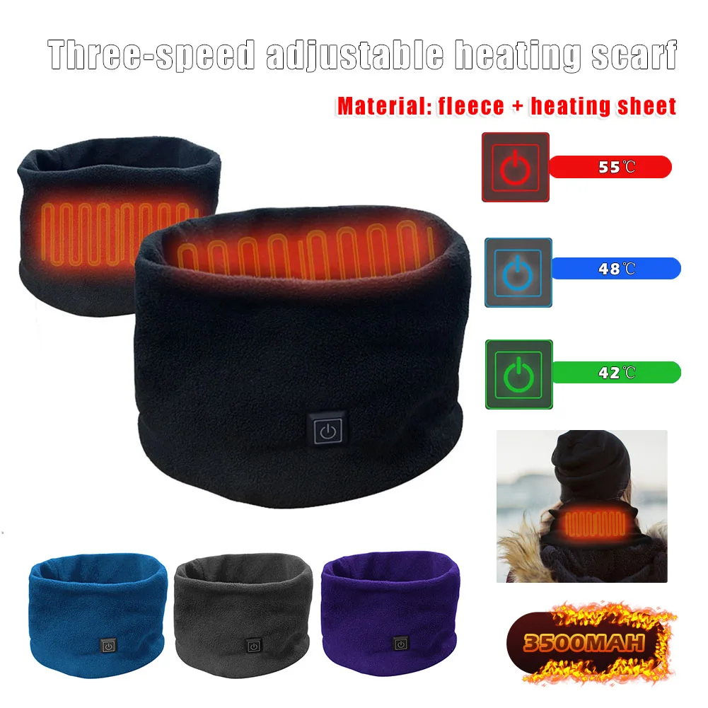 Electric Heated Scarf Neck Wrap USB Rechargeable Winter Neck Warmer 3 Speed Adjustment Fleece Scarf For Cycling Skiing Camping
Electric Heated Scarf Neck Wrap USB Rechargeable Winter Neck Warmer 3 Speed Adjustment Fleece Scarf For Cycling Skiing Camping