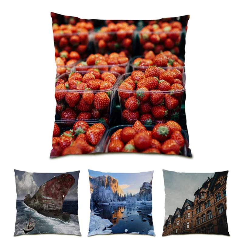 Home Decor Sofa Decorative Pillowcase Polyester Linen Nature Landscape Velvet Bedroom Decoration Cushion Covers Beautiful E1010 
Home Decor Sofa Decorative Pillowcase Polyester Linen Nature Landscape Velvet Bedroom Decoration Cushion Covers Beautiful E1010