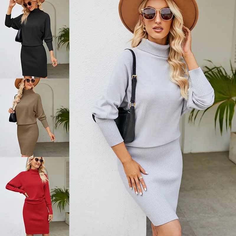 Temperament Women's Solid Color Long Knitted Dress Extremely Simple and Elegant Slender Wrapped Hip High Collar Woolen Dress2023
Temperament Women's Solid Color Long Knitted Dress Extremely Simple and Elegant Slender Wrapped Hip High Collar Woolen Dress2023