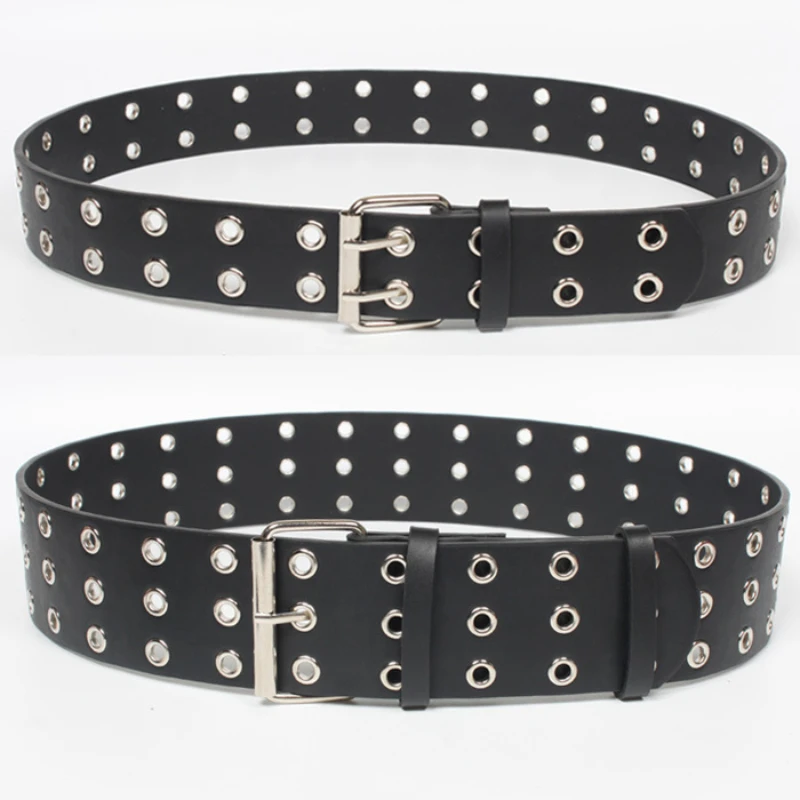 punk wide waist seal double rows metal hole cool Women's belt black decorative rivet fashion pants belt
punk wide waist seal double rows metal hole cool Women's belt black decorative rivet fashion pants belt