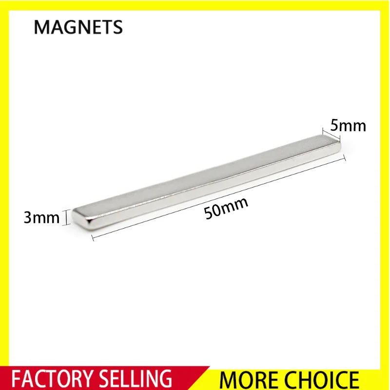 2~50PCS 50x5x3mm Quadrate Rare Earth Neodymium Magnet N35 Block Strong Powerful Magnets 50x5x3 Permanent Magnet 50*5*3
2~50PCS 50x5x3mm Quadrate Rare Earth Neodymium Magnet N35 Block Strong Powerful Magnets 50x5x3 Permanent Magnet 50*5*3