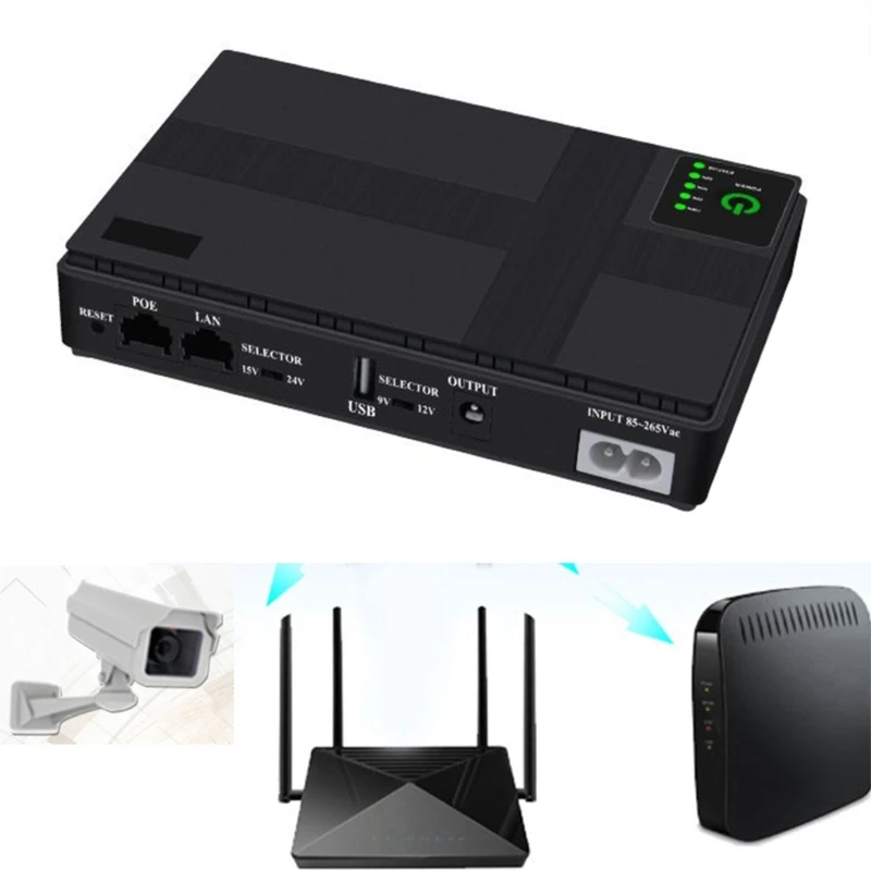 10400mAh Mini UPS 5V 9V 12V Battery Backup Portable Uninterruptible Power Supply Unit for Wifi Router Attendance Machine
10400mAh Mini UPS 5V 9V 12V Battery Backup Portable Uninterruptible Power Supply Unit for Wifi Router Attendance Machine