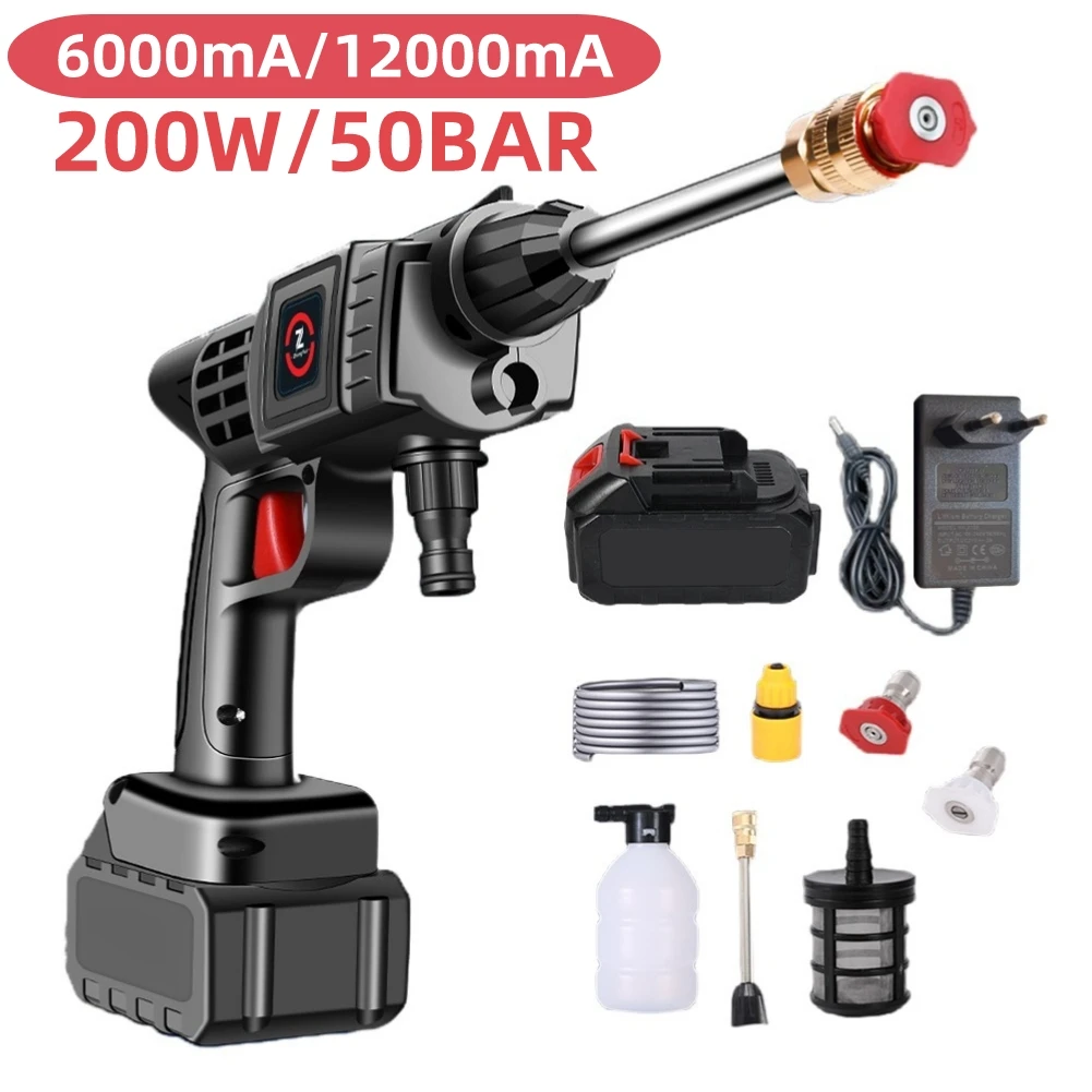 Cordless High Pressure Washer 30BAR High Pressure Cleaner Washer 12V 200W High Pressure Washer Gun Spray Cleaning Auto Device
Cordless High Pressure Washer 30BAR High Pressure Cleaner Washer 12V 200W High Pressure Washer Gun Spray Cleaning Auto Device