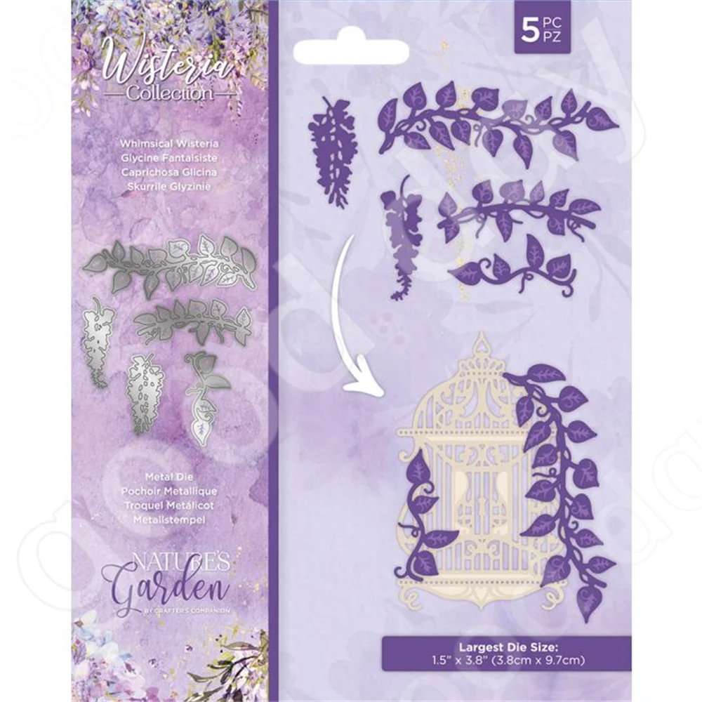 2022 New Arrival Whimsical Wisteria Metal Cutting Dies Scrapbook Diary Decoration Embossing Template Diy Greeting Card Handmade
2022 New Arrival Whimsical Wisteria Metal Cutting Dies Scrapbook Diary Decoration Embossing Template Diy Greeting Card Handmade