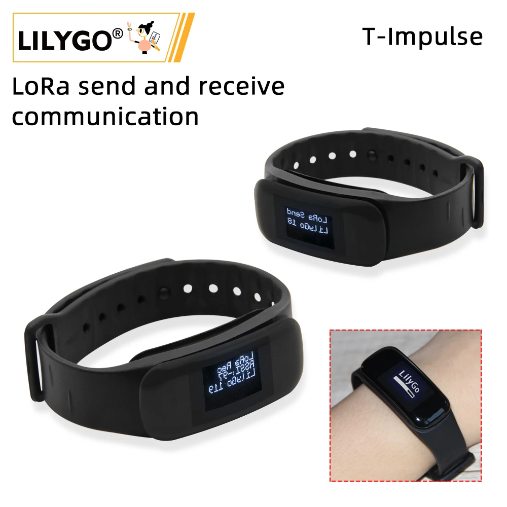 LILYGO® T-Impulse LoRa Wristband S78G 433Mhz S76G 868Mhz Браслет 433 МГц 868 трансивер низкой мощности GPS BEIDOU