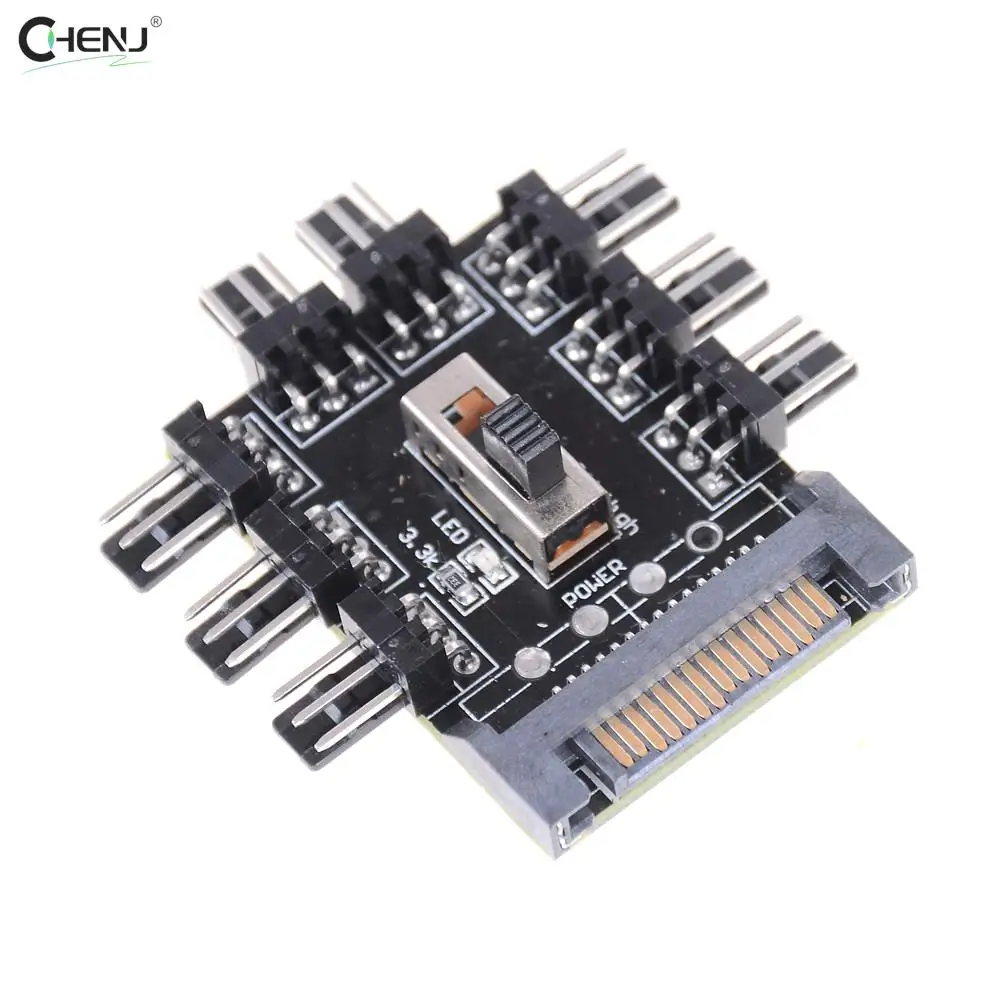 12V SATA 1 to 8 3pin Power Socket PCB Adapter SATA 1 to 8 Way Cooling Fan Splitter Hub Cooler Cooling Fan Hub PC Computer
12V SATA 1 to 8 3pin Power Socket PCB Adapter SATA 1 to 8 Way Cooling Fan Splitter Hub Cooler Cooling Fan Hub PC Computer