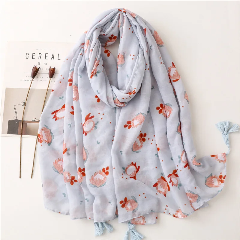 Blooming Flowers New Spring Summer High Quality Long Viscose Beach Shawl Scarf Lady Bandana Scarves with Tassel 2022
Blooming Flowers New Spring Summer High Quality Long Viscose Beach Shawl Scarf Lady Bandana Scarves with Tassel 2022
