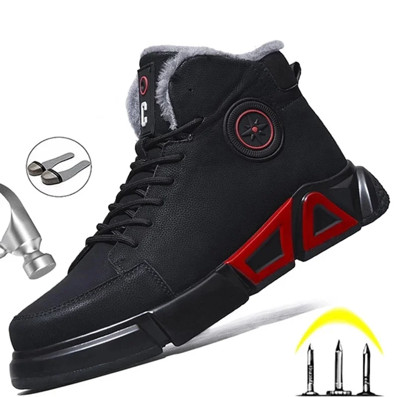 High Quality Work Safety Boots Men Plush Warm Men Boots Indestructible Safety Shoes Men Work Boots Waterproof Work Shoes Male
High Quality Work Safety Boots Men Plush Warm Men Boots Indestructible Safety Shoes Men Work Boots Waterproof Work Shoes Male
