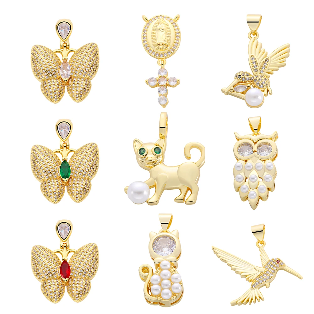 JUYA 18K Sweet And Cute Micro Set Zircon Butterfly Pendant Delicate Fashion Jewelry DIY Handmade Jewelry Necklace Accessories
JUYA 18K Sweet And Cute Micro Set Zircon Butterfly Pendant Delicate Fashion Jewelry DIY Handmade Jewelry Necklace Accessories