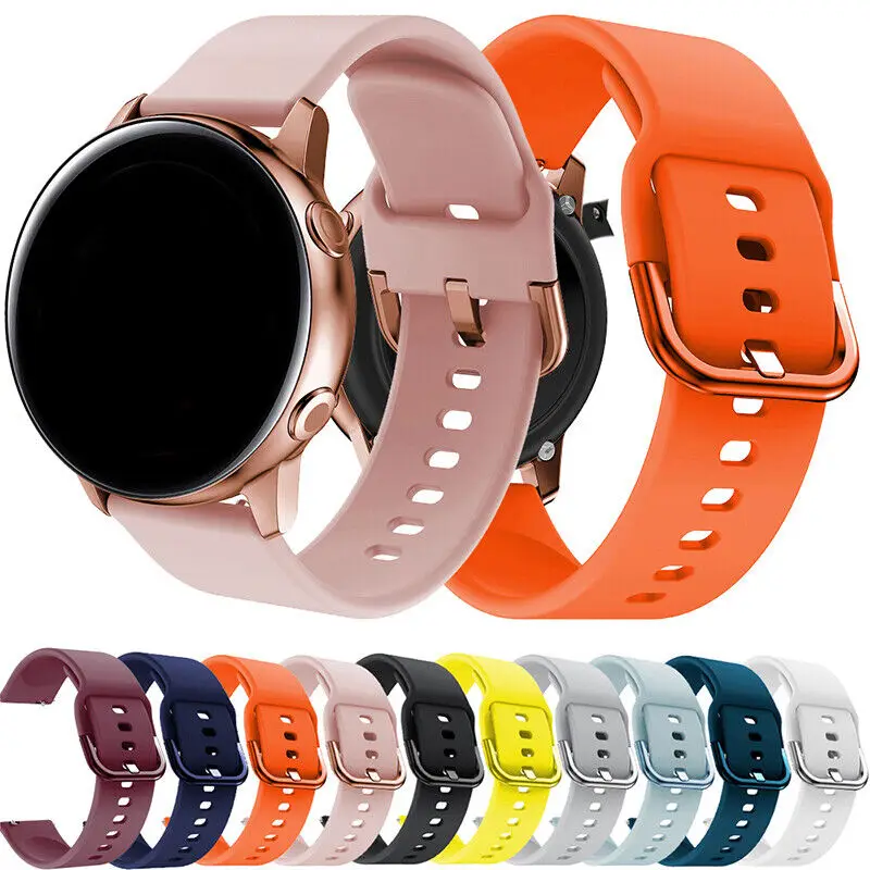 

Silicone Watch Band For Samsung Galaxy Active 2 40mm 44mm Smart 20mm Sport Bracelet For Galaxy Watch 42mm/3 41mm/Gear S2 Strap
