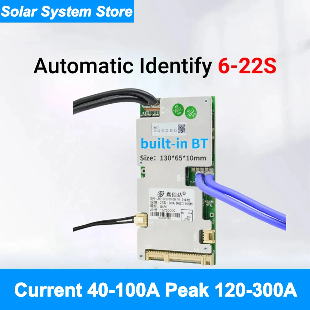 JBD Smart BMS 40A 50A 80A 100A 6S 8S 10S 12S 13S 14S 15S 16S 17S 20S 21S 22S 36V 48V 60V E-bike Lifepo4 Battery Uart Function BT
JBD Smart BMS 40A 50A 80A 100A 6S 8S 10S 12S 13S 14S 15S 16S 17S 20S 21S 22S 36V 48V 60V E-bike Lifepo4 Battery Uart Function BT